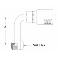 1/4 X 1/4 FEMALE JIC 90° LONG SWIVEL